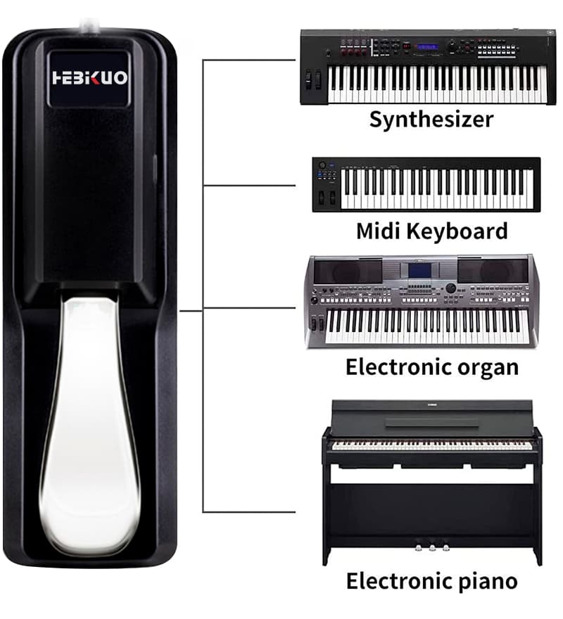 Pedal Sustain Universal para Teclado 4