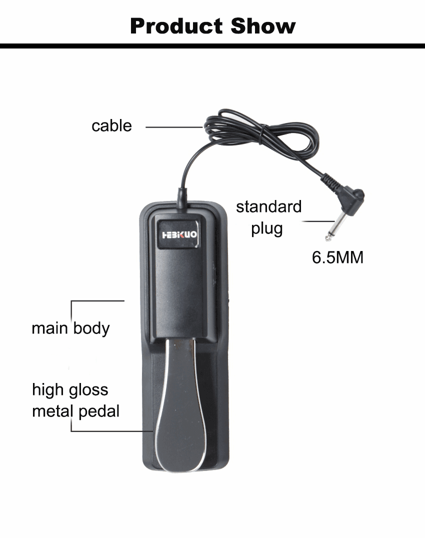 Pedal Sustain Universal para Teclado 3