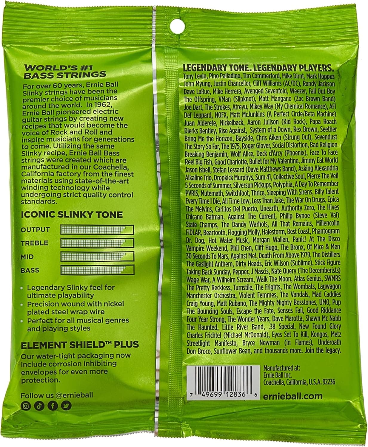 Cuerdas para Bajo Ernie Ball Super Slinky 5 Cuerdas 2