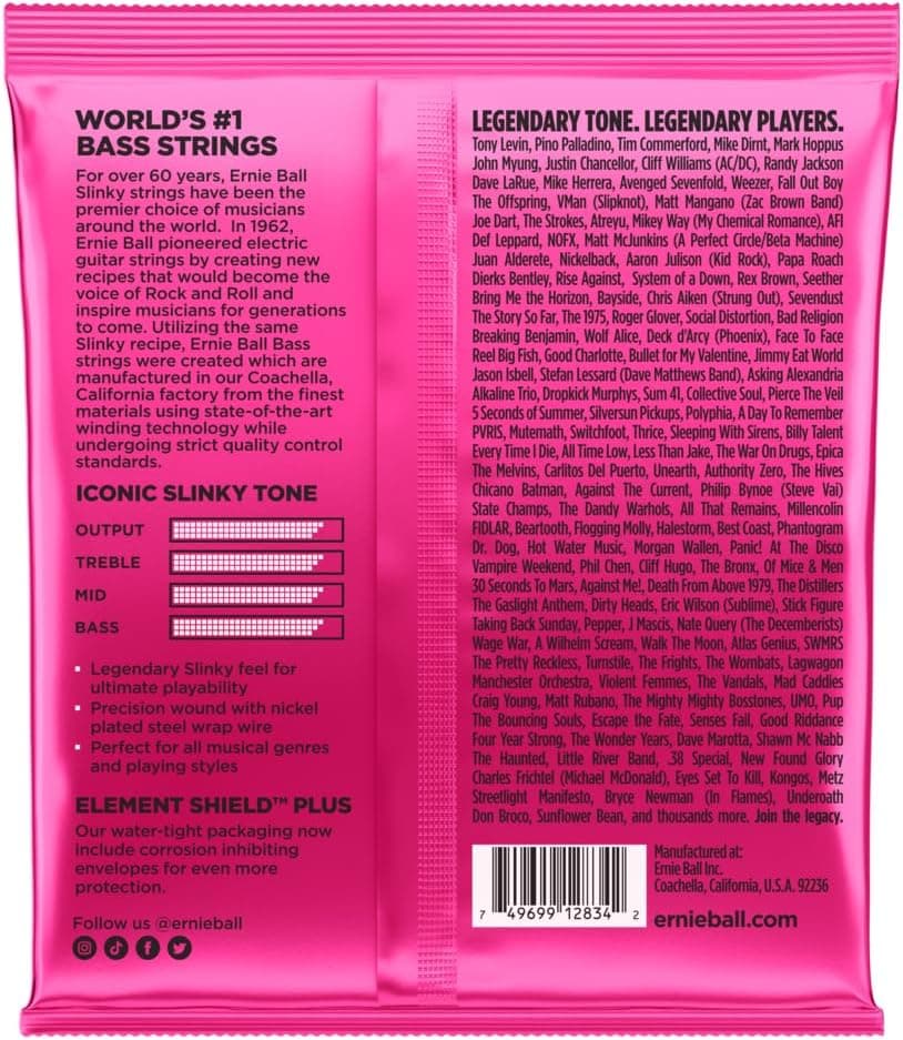 Cuerdas para Bajo Ernie Ball Super Slinky 4 Cuerdas 2
