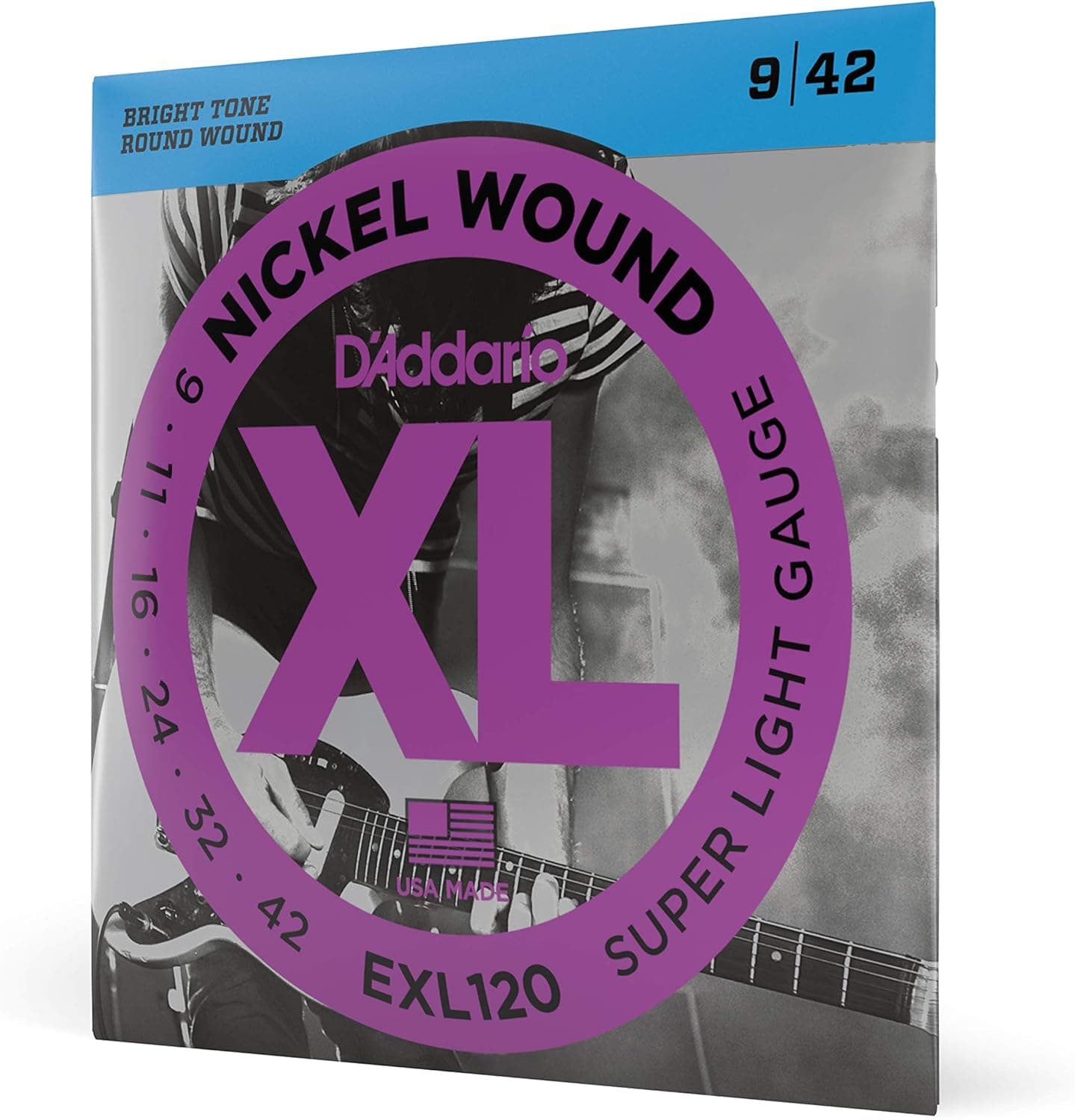 Cuerdas D'Addario 09-42 para Guitarra Eléctrica (Super Light)