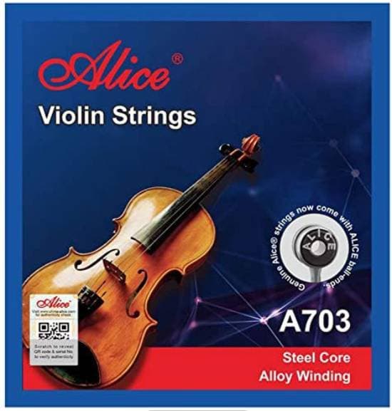 Cuerdas de Violín A703 – Núcleo de Acero y Aleación